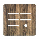 Placa p/ 3 Interruptores + furo 4x4 - Novara Carvalho